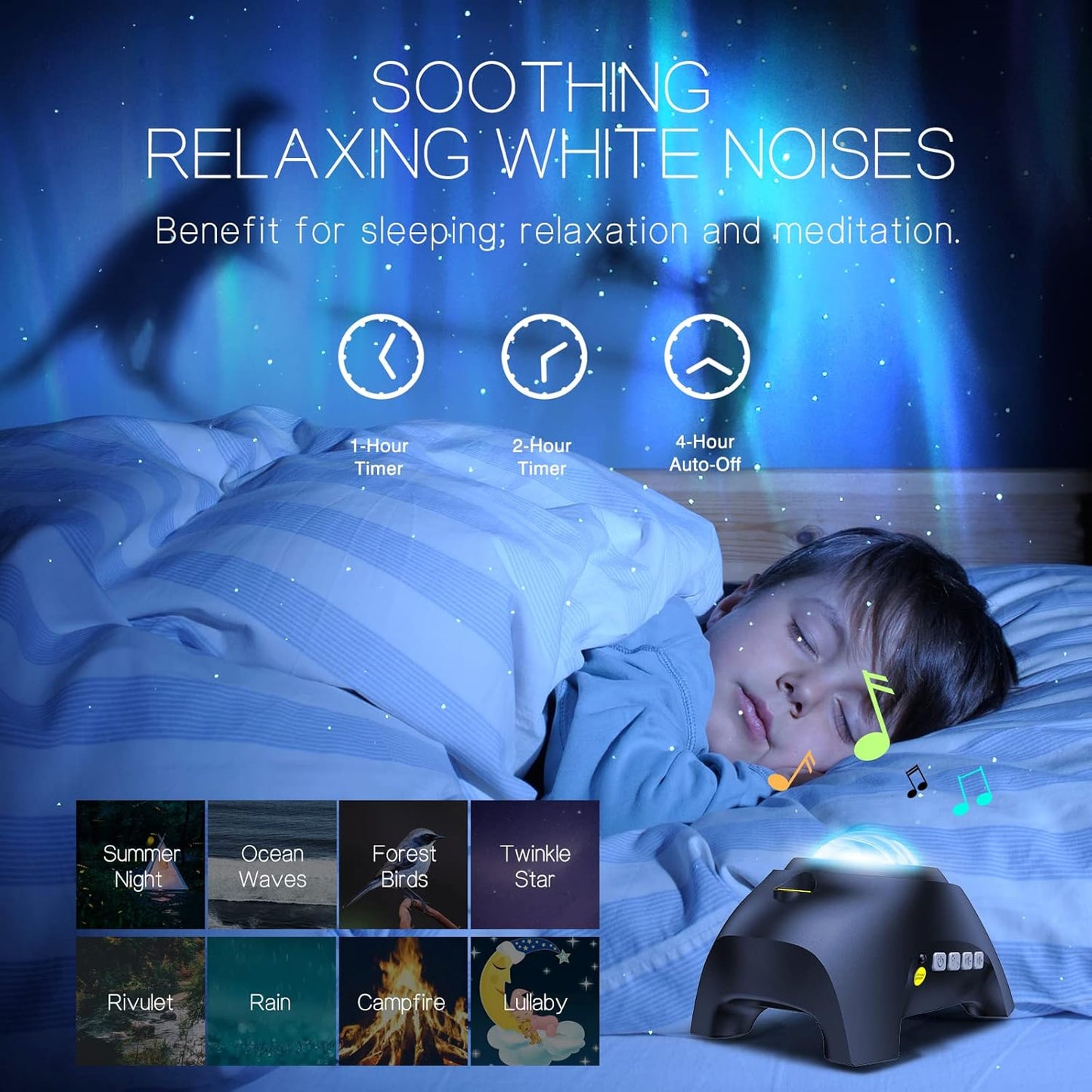 Northern Galaxy Light Aurora Projector with 33 Light Effects, LED Star Projector for Bedroom Nebula