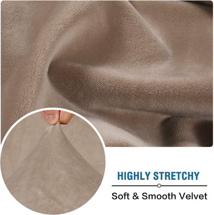 H.VERSAILTEX Velvet Stretch Couch Cushion Cover Plush Cushion Slipcover for Chair Loveseat Sofa