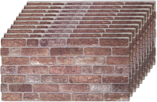 IZODEKOR 3D Wall Panels Brick Effect - Cladding, Stone Look, Styrofoam Facing for Living Room