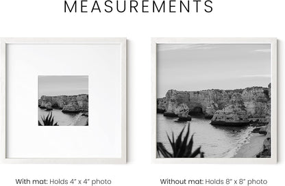 HAUS AND HUES White Square Frames Set of 6-8x8