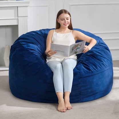 Hobestluk 4FT Bean Bag Chair Giant Bean Bag Chairs for Adults Large Bean Chairs with Removable