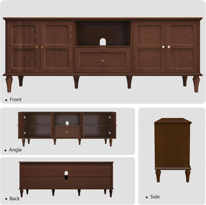 ARTPOWER 67'' Mid-Century Modern TV Stand with Storage Drawer and Doors, Long TV Stand with