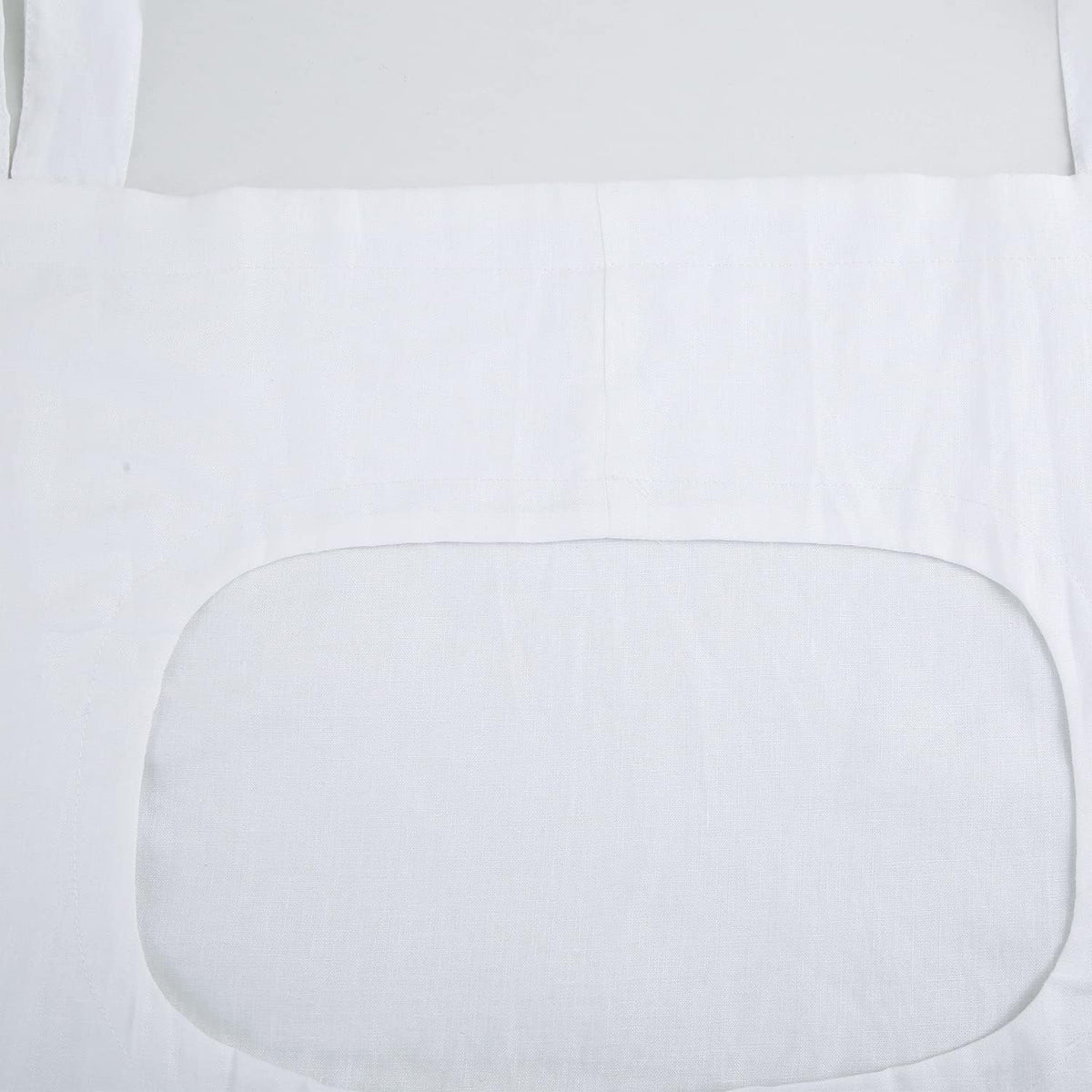Amazhiyu 100% Linen Door Hanging Laundry Hamper Bag, 19x27 Inches (White)