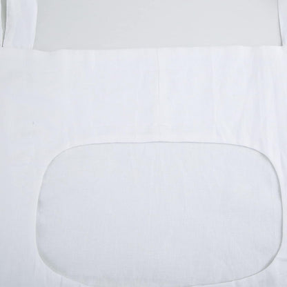 Amazhiyu 100% Linen Door Hanging Laundry Hamper Bag, 19x27 Inches (White)
