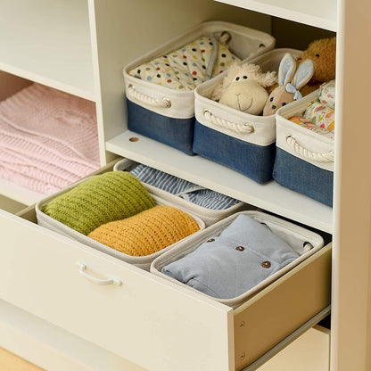 TheWarmHome Storage Bins for Shelves - 12x8x5.2 inch 1 Pack Baskets for Gifts Empty, Fabric Storage