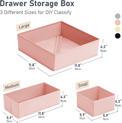 DIMJ Drawer Organizer Clothes 15 Pack - Foldable Dresser Organizer for Nursery, Bedroom, Closet