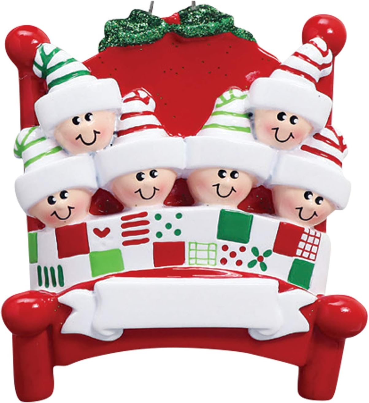 Bedtime Family of 6 Ornament 2025 Personalized Family Christmas Ornaments 2025 | Tucked in Together