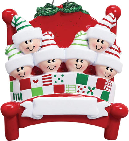 Bedtime Family of 6 Ornament 2025 Personalized Family Christmas Ornaments 2025 | Tucked in Together