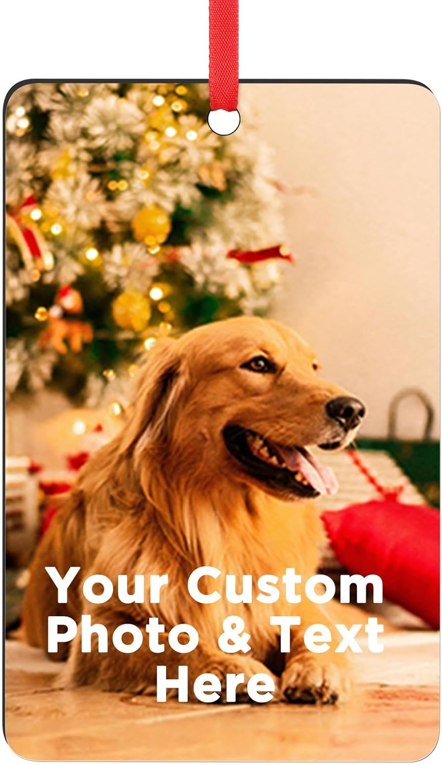 Personalized Christmas Ornaments 2025 Customized with Photo Text Ornament Keepsake Pet First