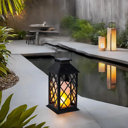 Simplelight 11 Inch Decorative Lanterns-IP44 Waterproof Outdoor Hanging Lantern, Battery Operated