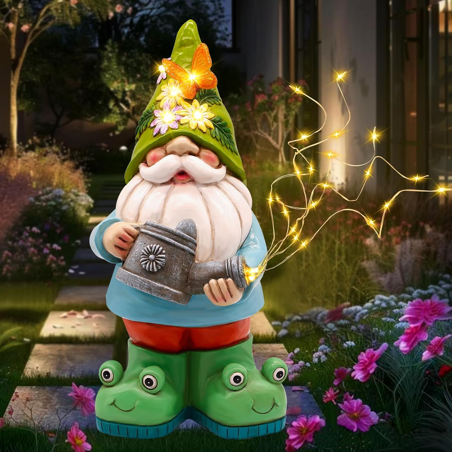 Solar Watering Can Gnome Light Waterproof - Funny Gnome Mother' s Day Gifts for Mom Women Solar