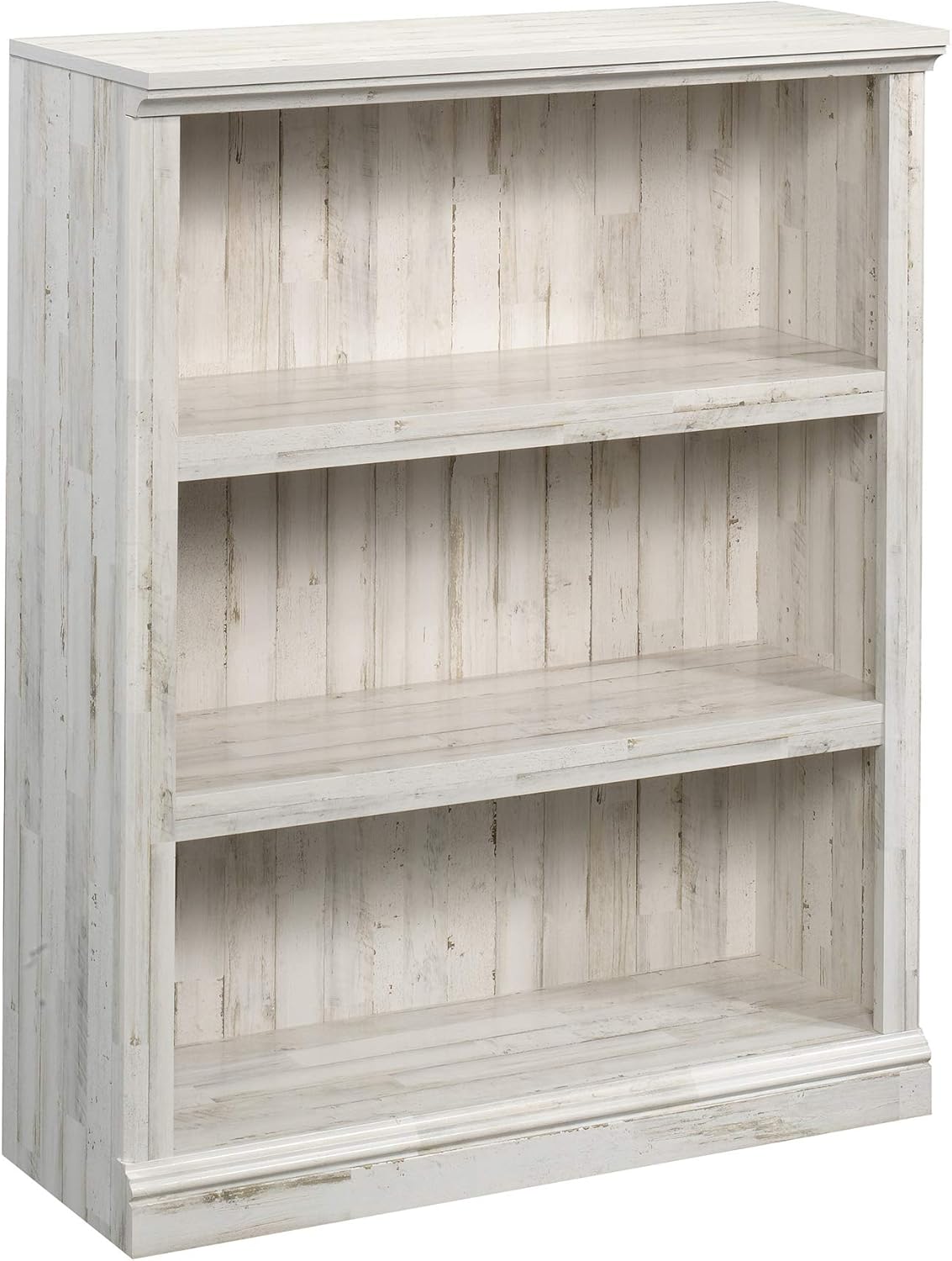 Sauder 3 Tier Book Shelf Wooden Bookcase Multipurpose Bookshelf for Home Office, Living Room, in