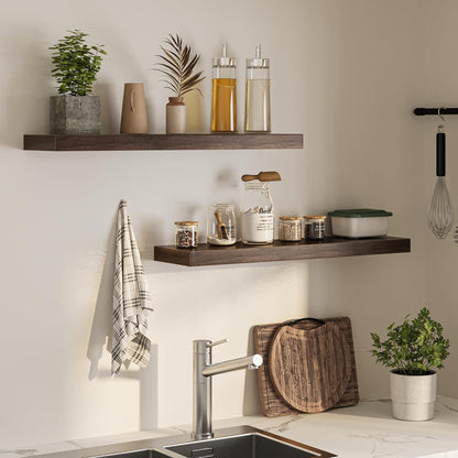 Floating Shelves for Wall, 36" W x 8" D x 1.5" H, Wooden Wall Mounted Display Shelves with