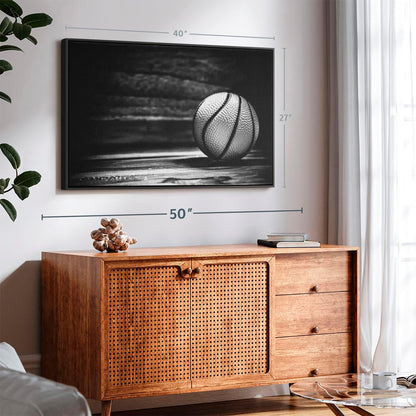 ElephantStock Basketball Wall Art - Horizontal Framed Canvas - 1-Piece Hallway Wall Decor