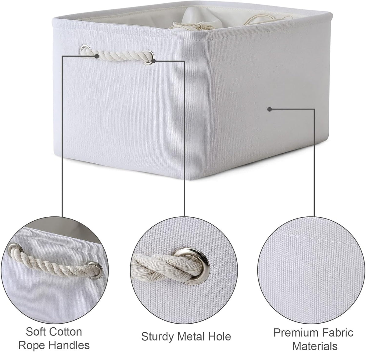 TheWarmHome Storage Basket for Gifts Empty - X Large - 3 Pack 17.7L×13.8W×9.8H in Collapsible