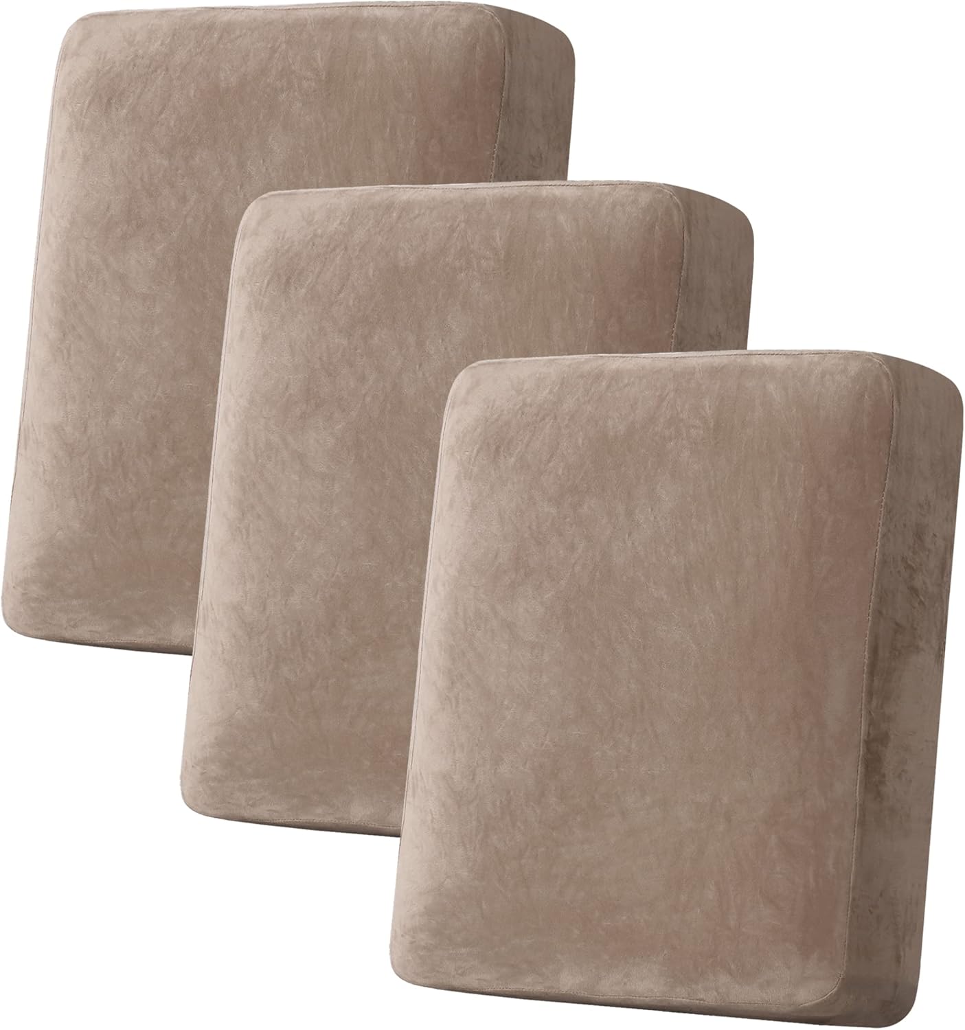 H.VERSAILTEX Velvet Stretch Couch Cushion Cover Plush Cushion Slipcover for Chair Loveseat Sofa