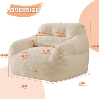 Bean Bag Chair for Adults with Pillow,Oversized Bean Bag Couch for Adults Chairs,Giant Lazy Couch