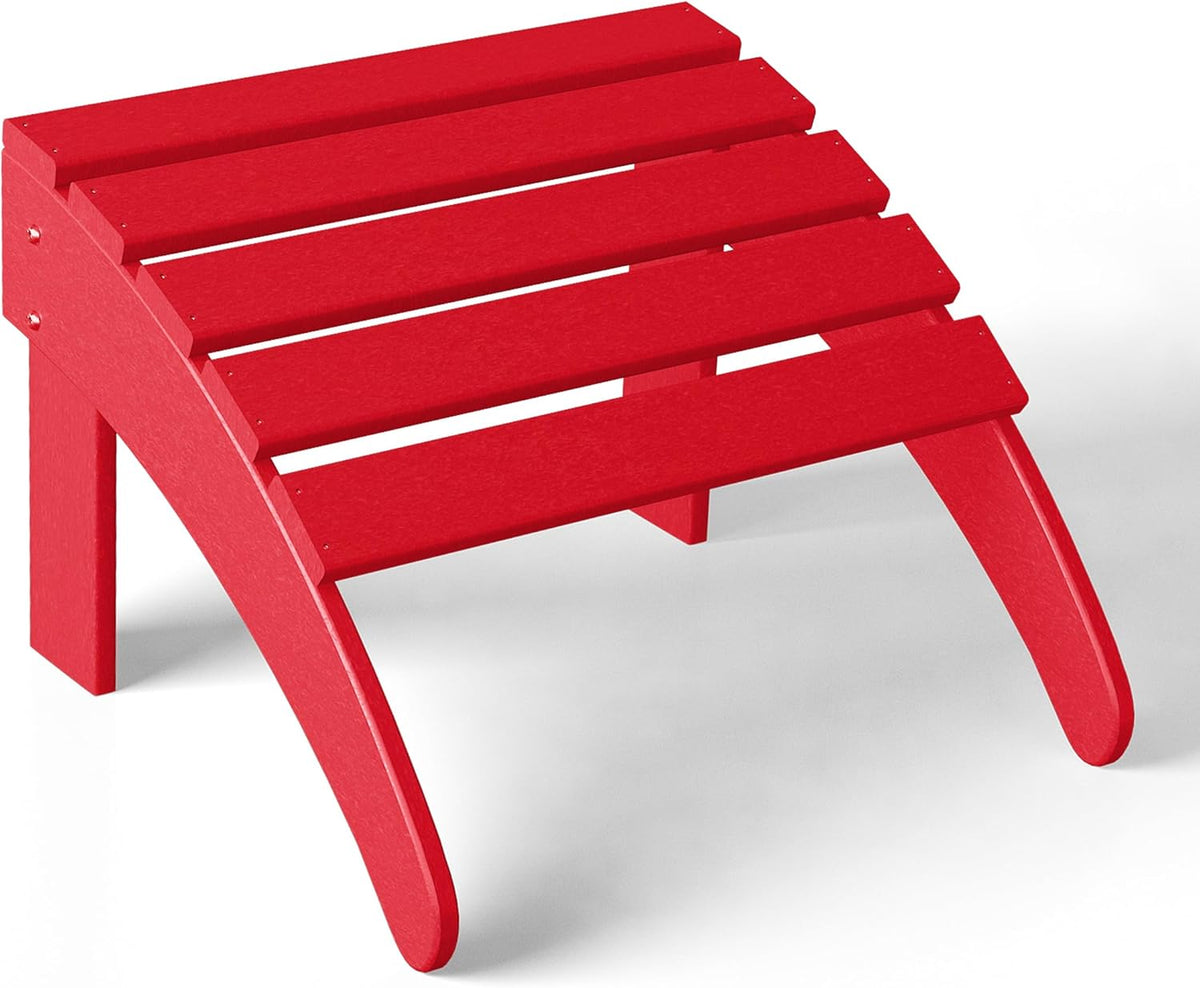 WestinTrends Outdoor Ottoman, Patio Adirondack Ottoman Foot Rest, All Weather Poly Lumber Folding