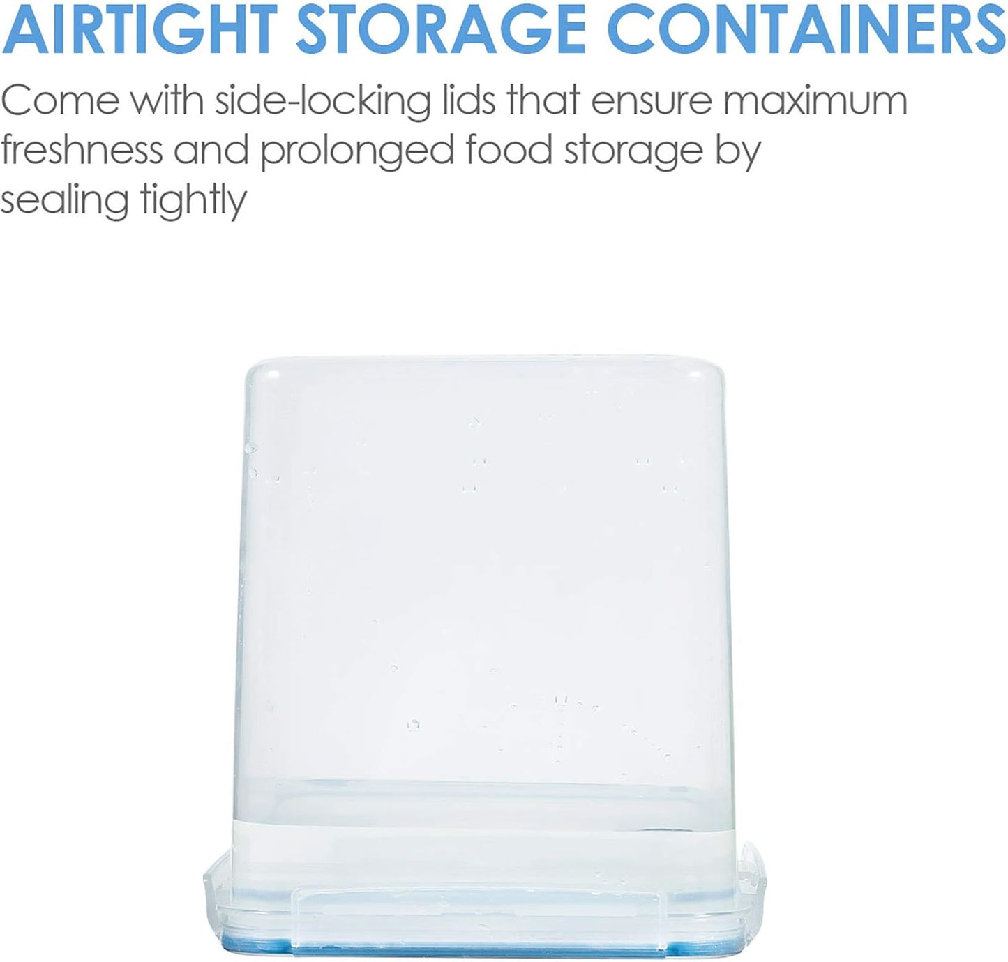 Vtopmart Food Storage Containers 2.5L / 84.5oz, 4 Pieces BPA Free Plastic Airtight Canister for