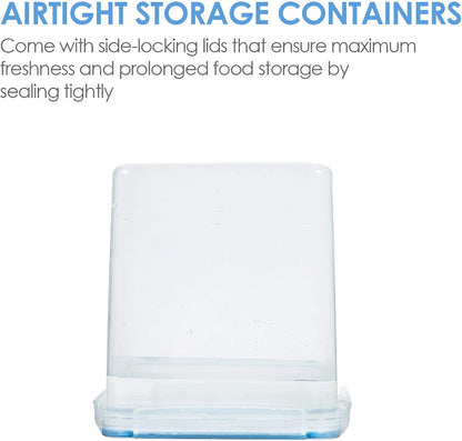 Vtopmart Food Storage Containers 2.5L / 84.5oz, 4 Pieces BPA Free Plastic Airtight Canister for