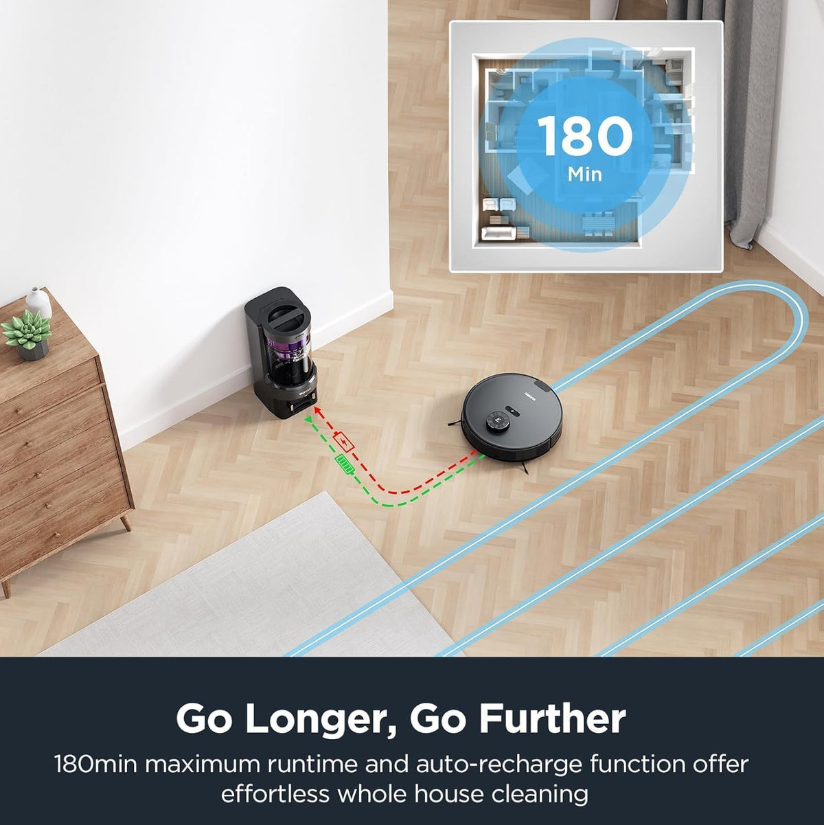 Eureka Robot Vacuum with Bagless Self Emptying Station, Robotic Vacuum Cleaner, 45-Day Capacity