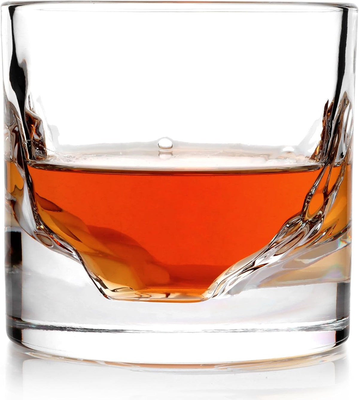 Grand Canyon Heavy Crystal Whiskey Glasses Gift Set of 4, Thick Freezable Bourbon Glass 1lb Each