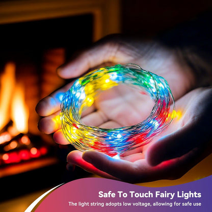 4 Pack 60LED Christmas Fairy Lights Battery Operated - 20FT Twinkle Lights with 2 Lighting Modes