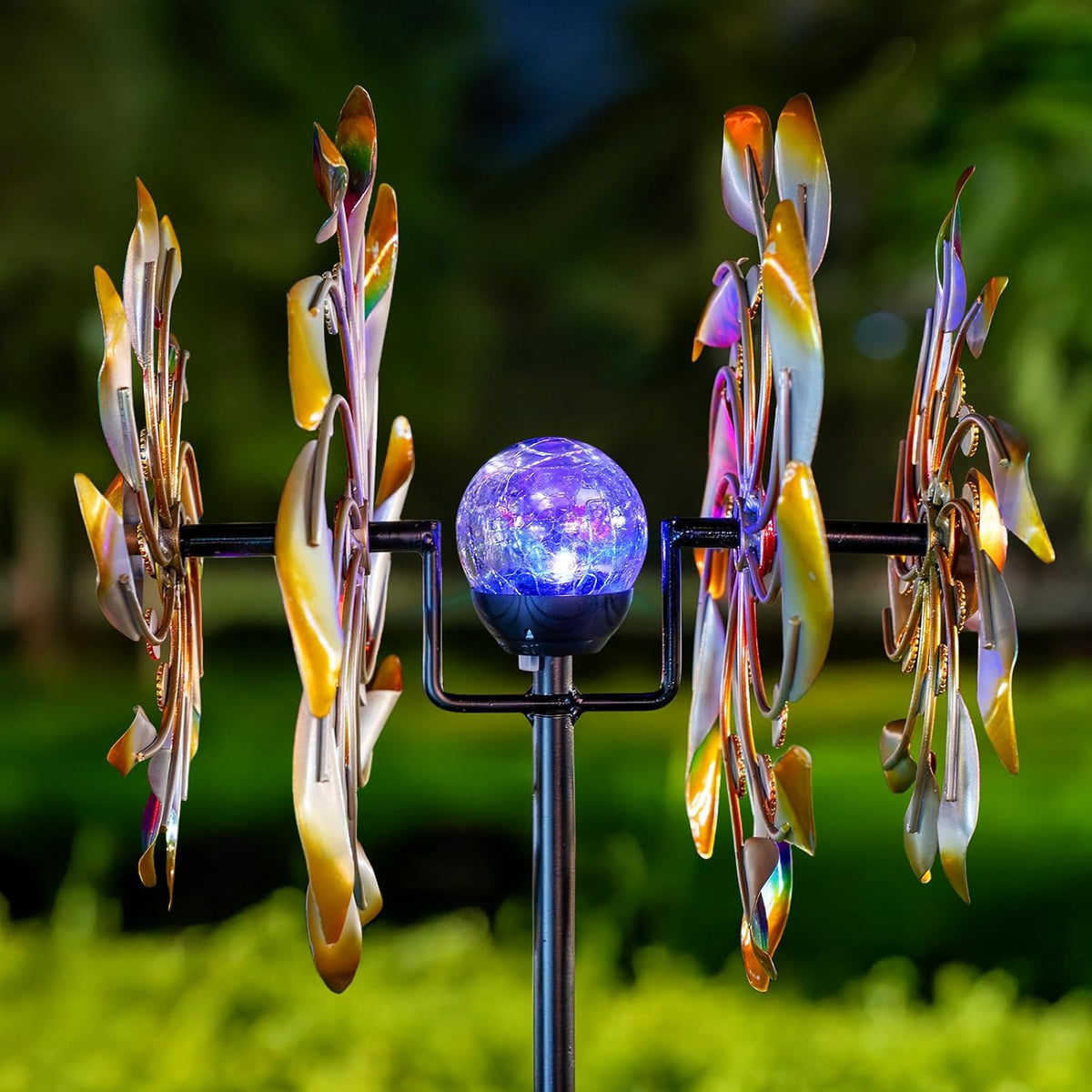 Solar Wind Spinners for Yard and Garden - 360° Metal Large Wind Sculptures Outdoor Clearance