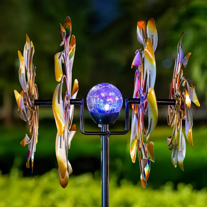 Solar Wind Spinners for Yard and Garden - 360° Metal Large Wind Sculptures Outdoor Clearance