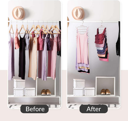 ZEDODIER 3 Pack Tank Top Hanger, Space Saving Bra Hangers, Non-Slip Hanging Sport Bras Holder