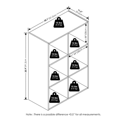 Furinno PELLI Closet Organizers and Storage, 6-Cube Closet Organizer, Open Shelf Closet Storage