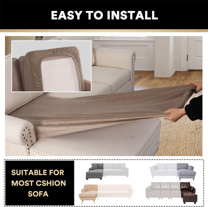 PrinceDeco Sectional Couch Covers Velvet Couch Cover for Dogs Washable L Shaped Couch Cover 1 Piece