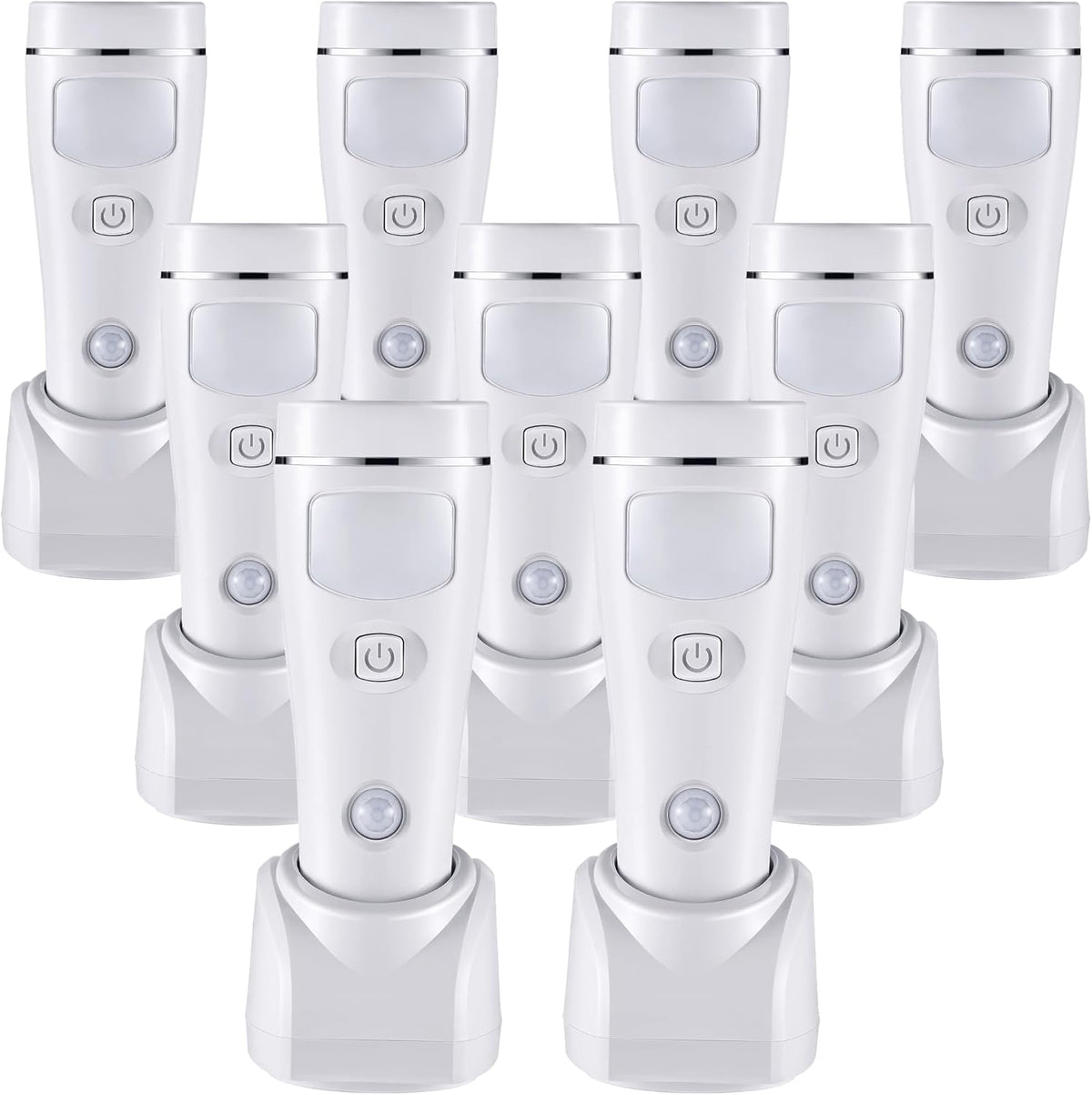 Enhon 4 in 1 LED Emergency Lights for Home Power Failure, 9 Pack Rechargeable Plug in Flashlight