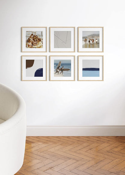 HAUS AND HUES Square Picture Frames 16 x 16 Set of 15 - Photo Gallery Wall Frame Set, Wood 16x16