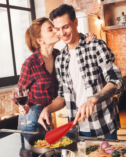 Cooking Spoon for Nonstick Cookwares, Great for Cooking and Serving Sturdy BPA-Free Matte Silicone