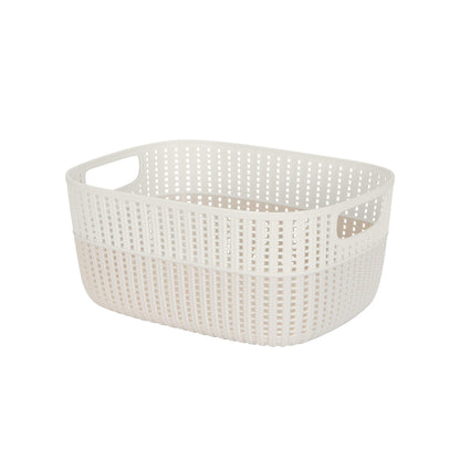 Simplify 2 Tone Sailor Knot Plastic Storage Tote | Decorative Basket | Closet Organization |