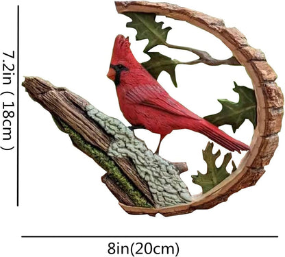 Cardinal Wood Carving - Handmade 'Cardinals Appear When Angels are Near', Unique Original Art