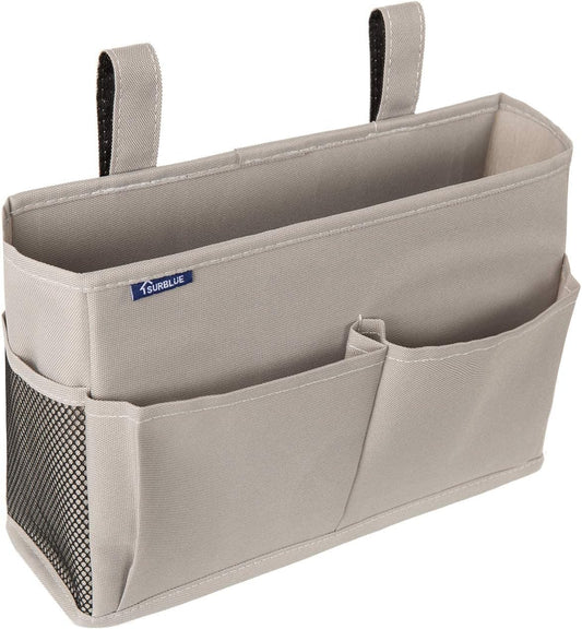 Surblue Bedside Caddy Hanging Bed Organizer Storage Bag Pocket for Bunk and Hospital Beds, College
