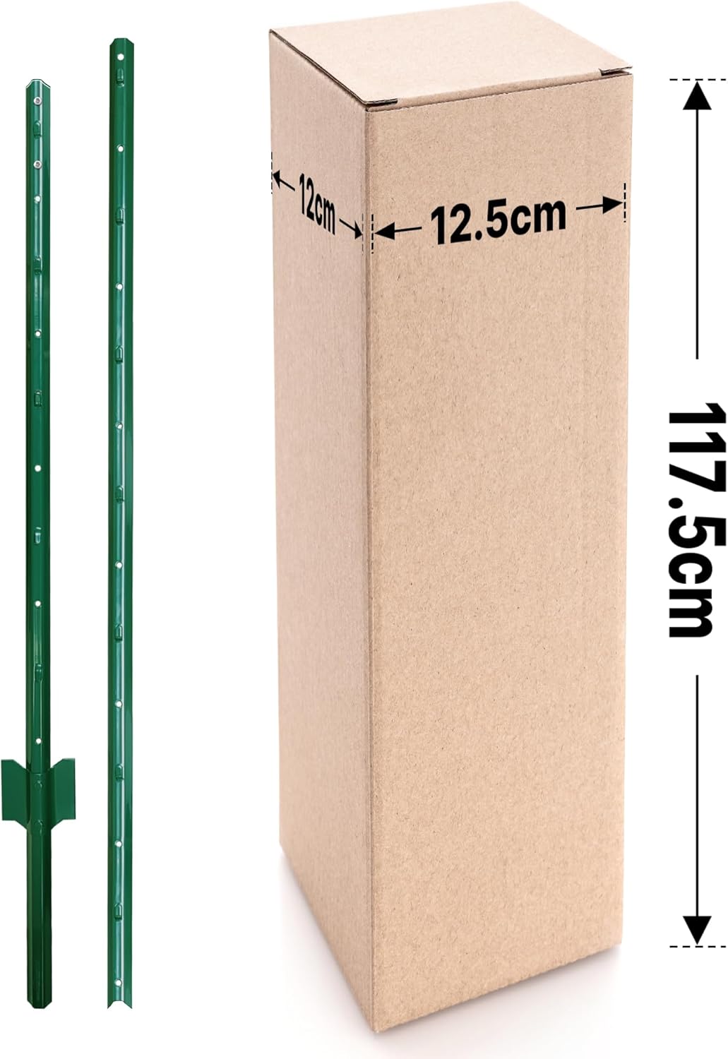 ARIFARO Sturdy Duty Metal Fence Posts 7 Feet assemblable,Pack of 10, No Digging Garden U Post for