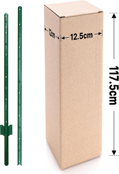 ARIFARO Sturdy Duty Metal Fence Posts 7 Feet assemblable,Pack of 10, No Digging Garden U Post for