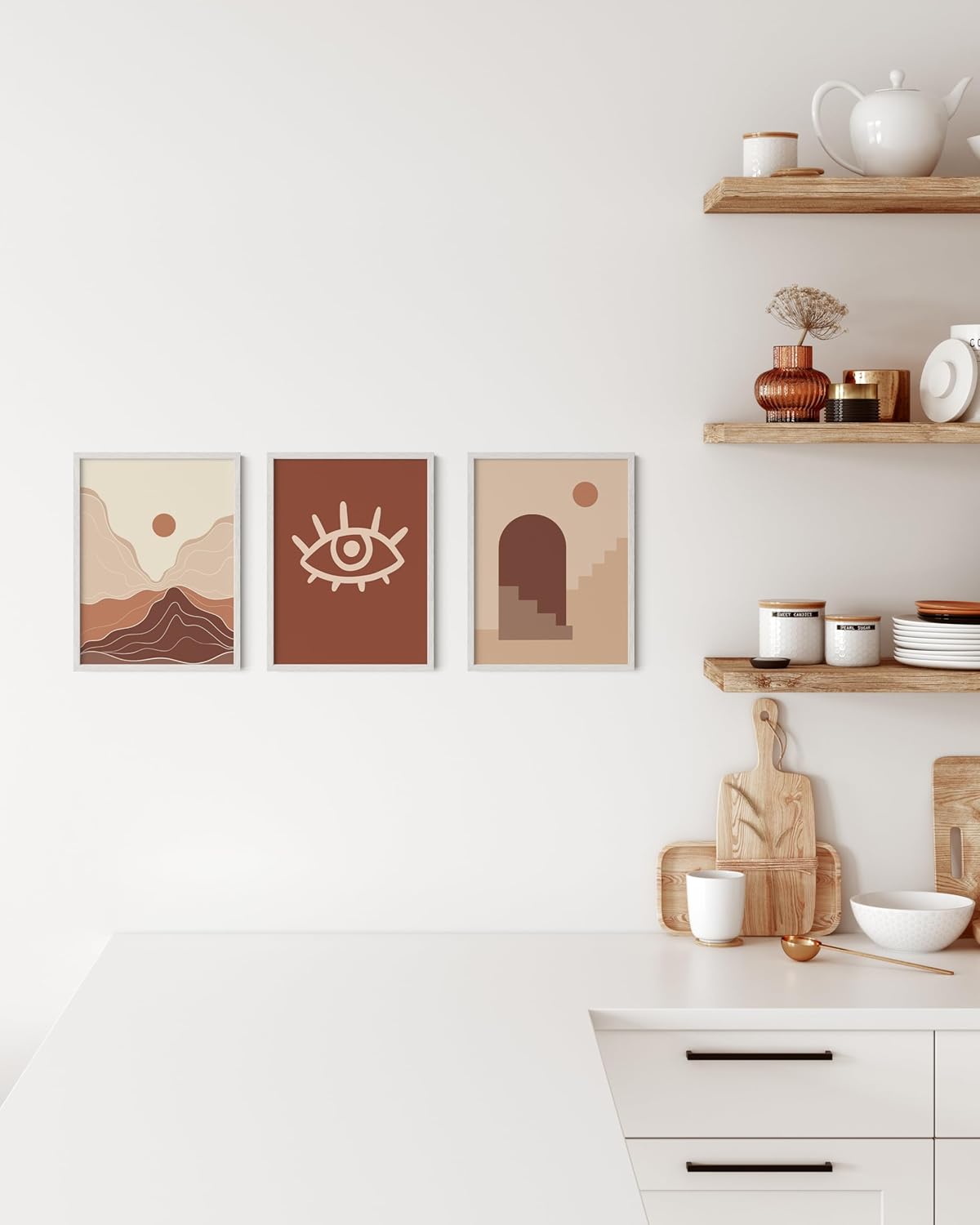 HAUS AND HUES Set of 3 9x12 Picture Frame - 9x12 Frame Wooden Picture Frames, 9 X 12 Frame Natural