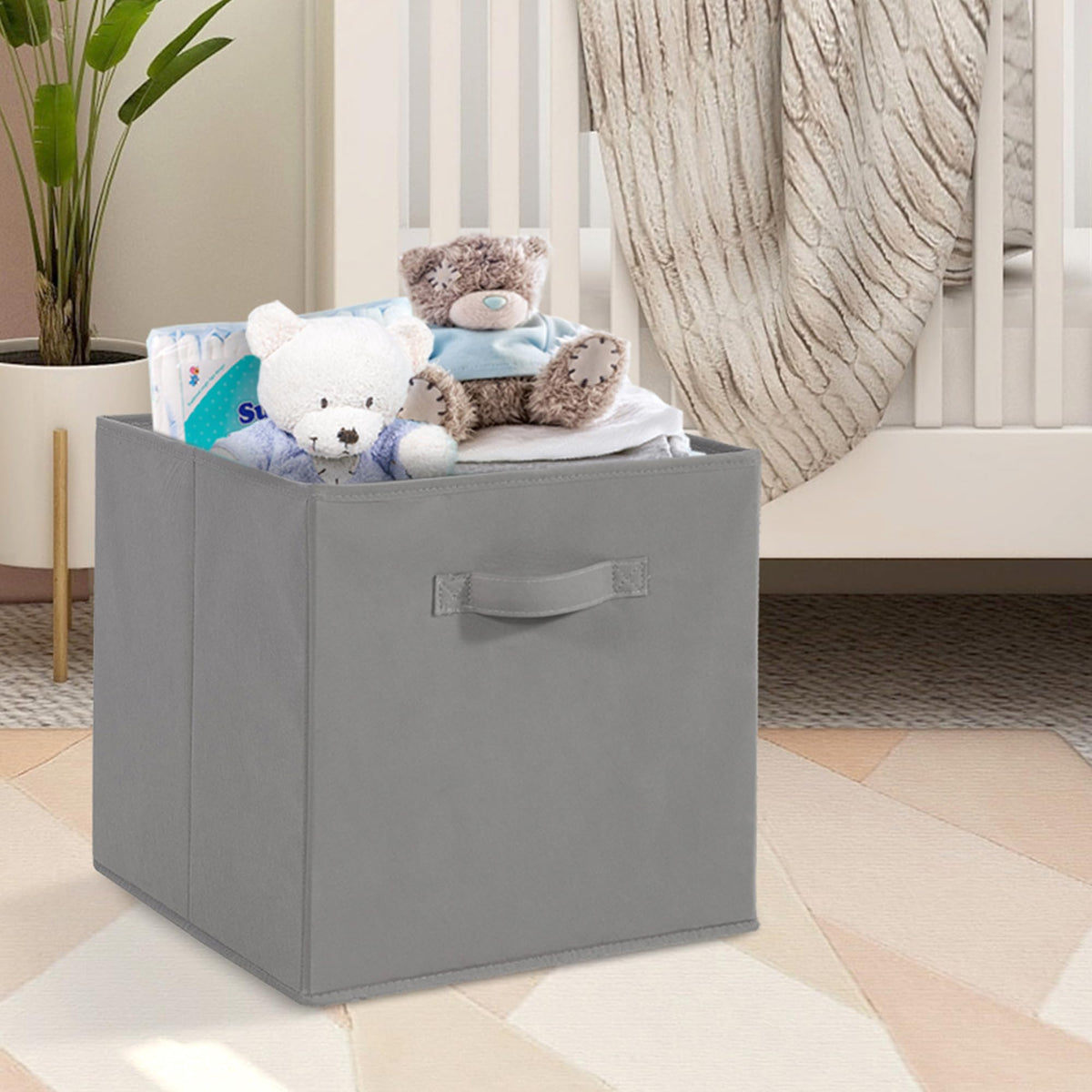 STORAGEIDEAS 11" Fabric Storage Bins, Foldable Storage Cubes, Heavy Duty Cube Organizer for Home