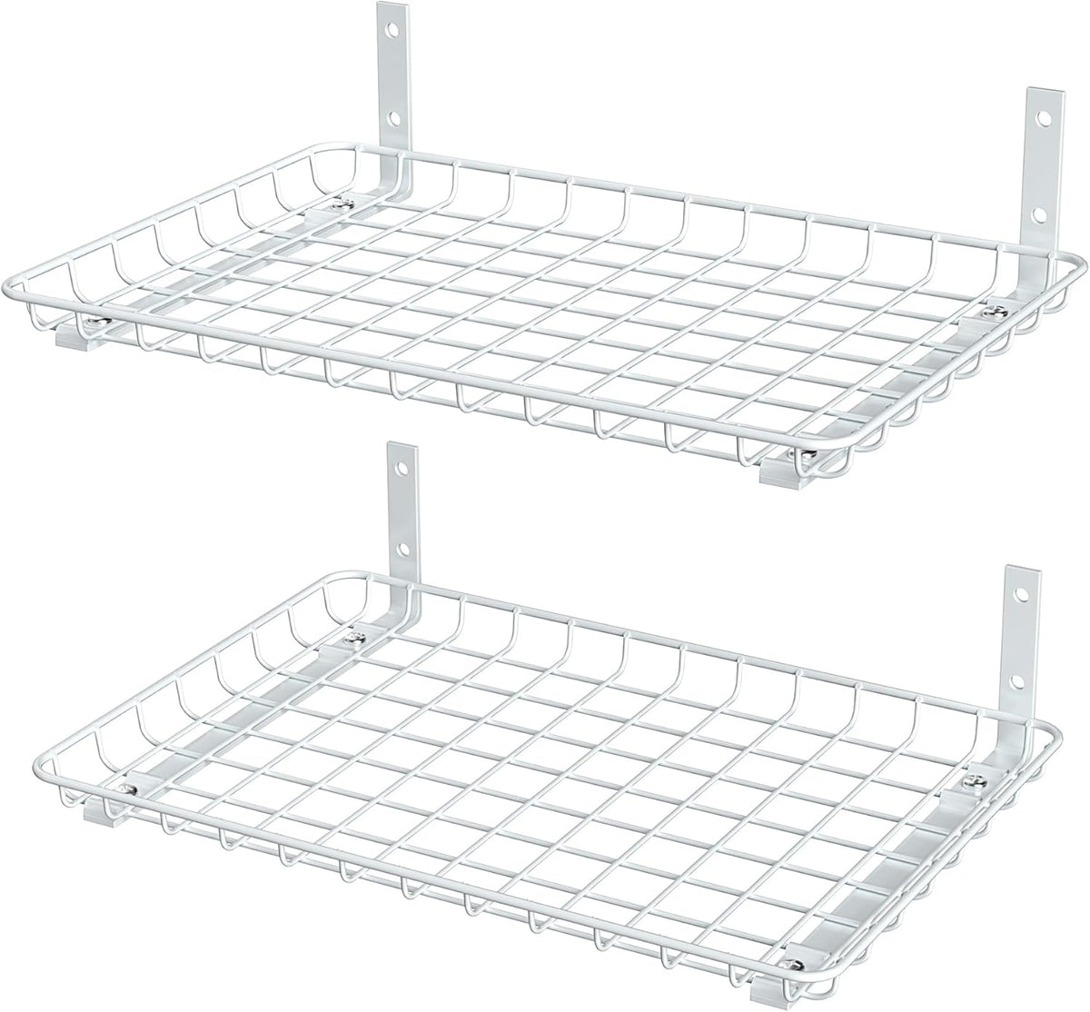 EVERHANGER Garage Wall Shelves 12x18 Inch, Wall Mounted Storage Shelf, Metal Shelf Rack, Heavy-Duty