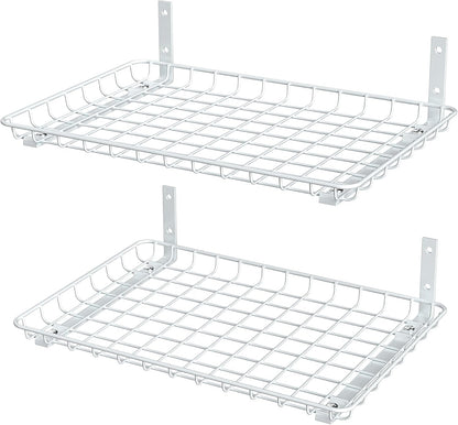 EVERHANGER Garage Wall Shelves 12x18 Inch, Wall Mounted Storage Shelf, Metal Shelf Rack, Heavy-Duty