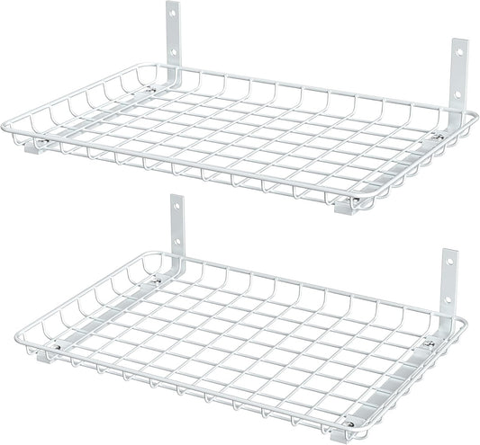 EVERHANGER Garage Wall Shelves 12x18 Inch, Wall Mounted Storage Shelf, Metal Shelf Rack, Heavy-Duty