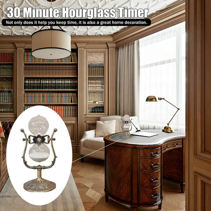 Sanduhr 30 Minuten,Reversible Hour Glass,Metal Vintage Hourglass,Hourglass Decor,for Home