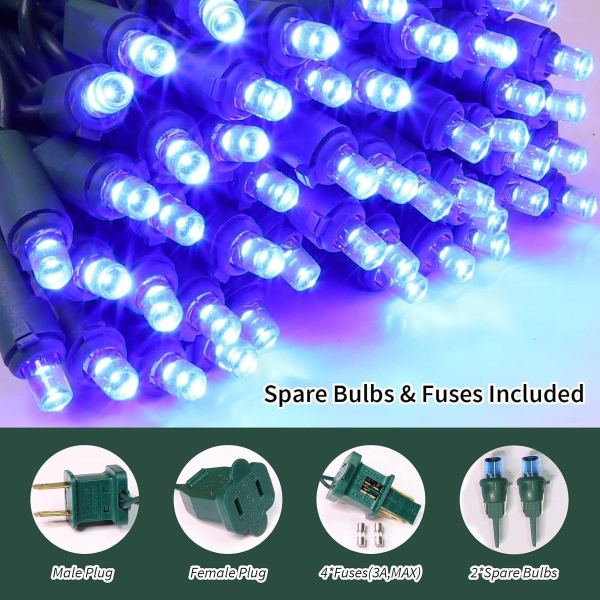 60 Count Blue - String Lights - LED Christmas Lights, Mini led Lights for Indoor Outdoor Home