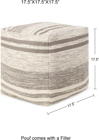 REDEARTH · Tufted Pouf Ottoman with Filler Textured Storage Cube Bean Bag Pouffe Footrest for