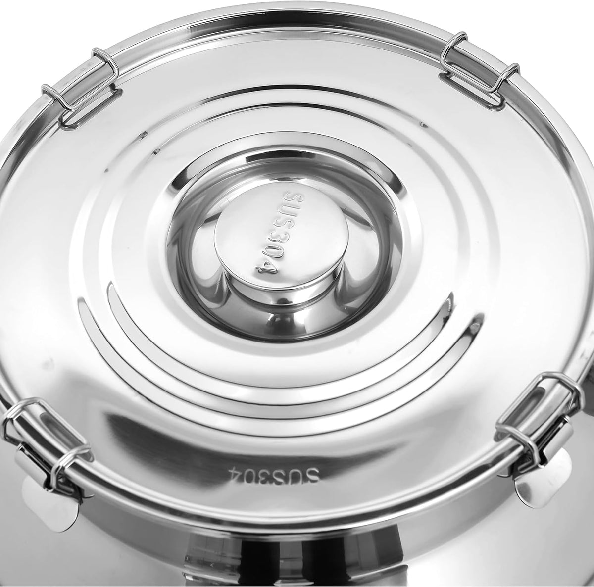 Stainless Steel Milk Can, 304 Stainless Steel Pail 23Gal Milk Can with Sealed Lid, 88L Hanging Lid