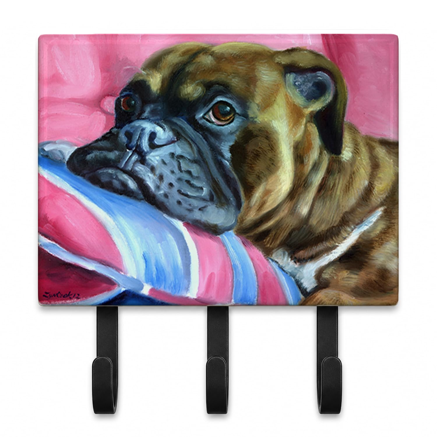 Caroline's Treasures 7347TH68 Fawn Boxer Leash or Key Holder, Wall Hooks, Key Hooks Holder, Coat